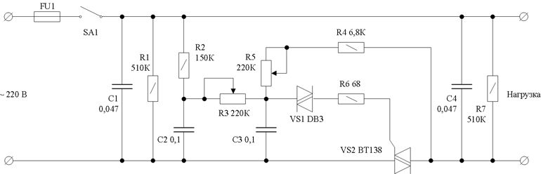 Регулятор напряжения переменного тока 220 вольт